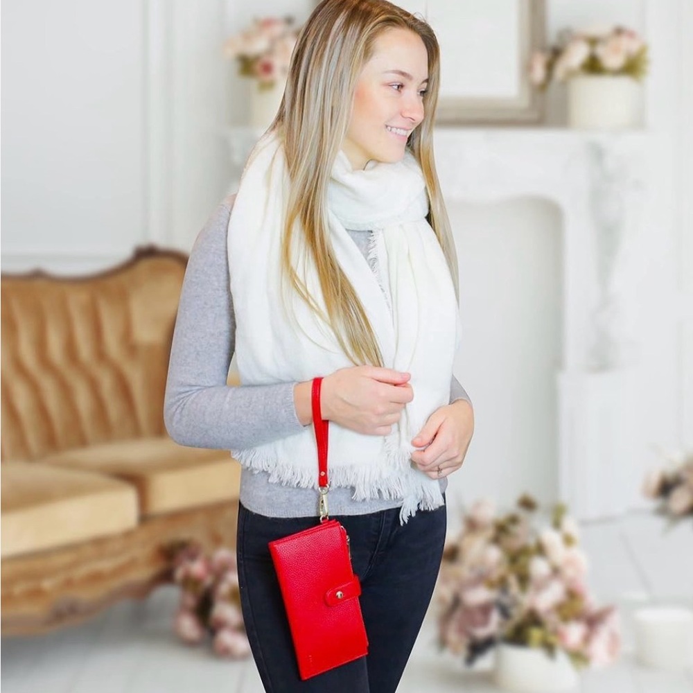 Red RFID Wristlet Wallet & Phone Holder